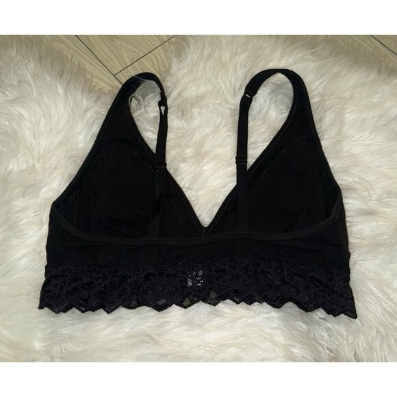 Vintage Cosabella Triangle Bralette Bra Lace Unpadded WF Womens M Medium Black - Picture 4 of 5
